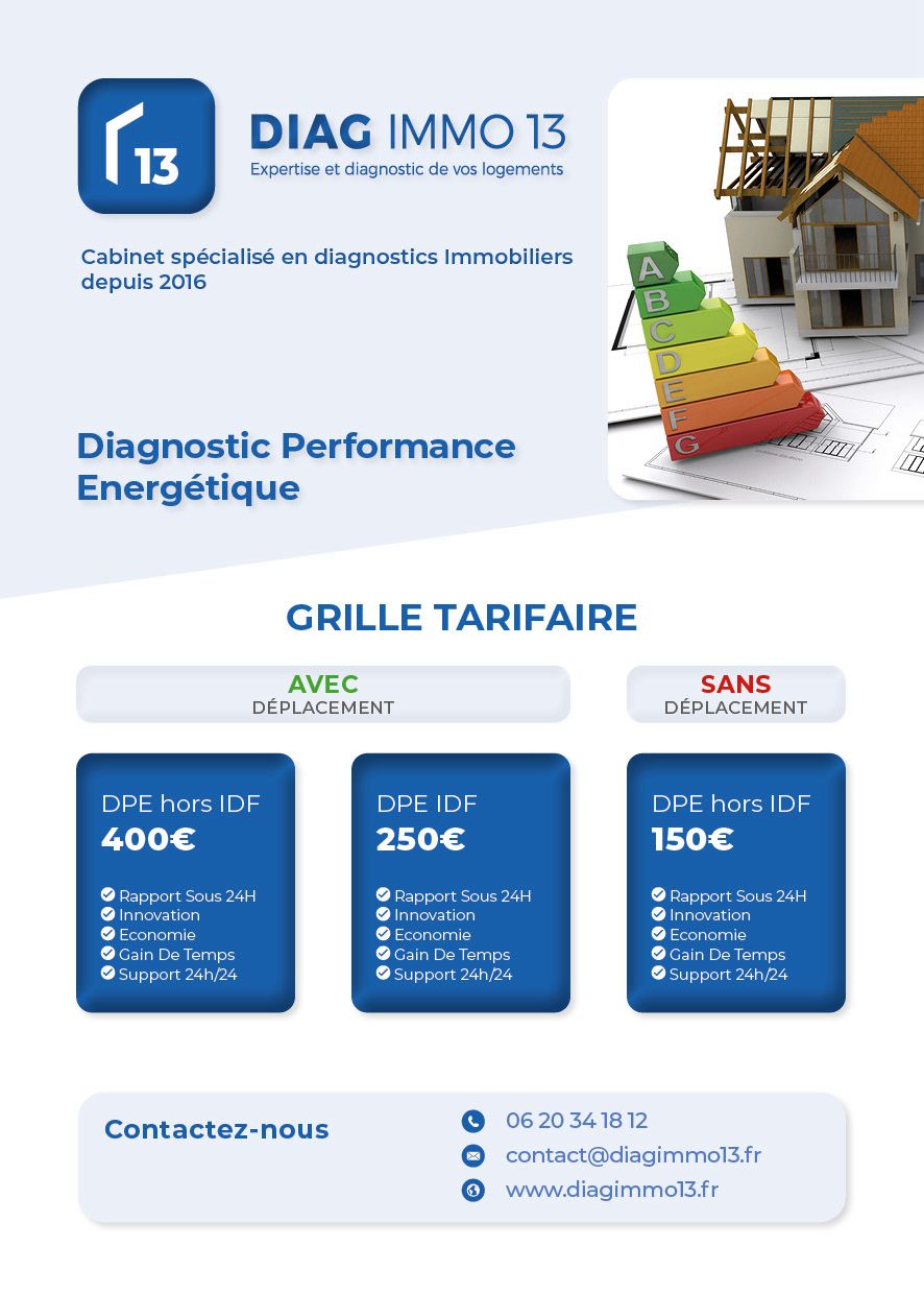 grille tarifaire diagnostic de performance énergétique